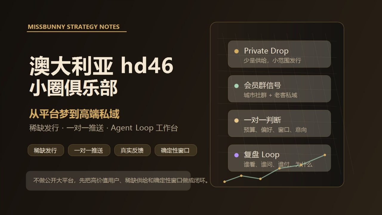 澳大利亚hd46小圈：MissBunny为什么放弃平台梦，转向高端私域稀缺发行